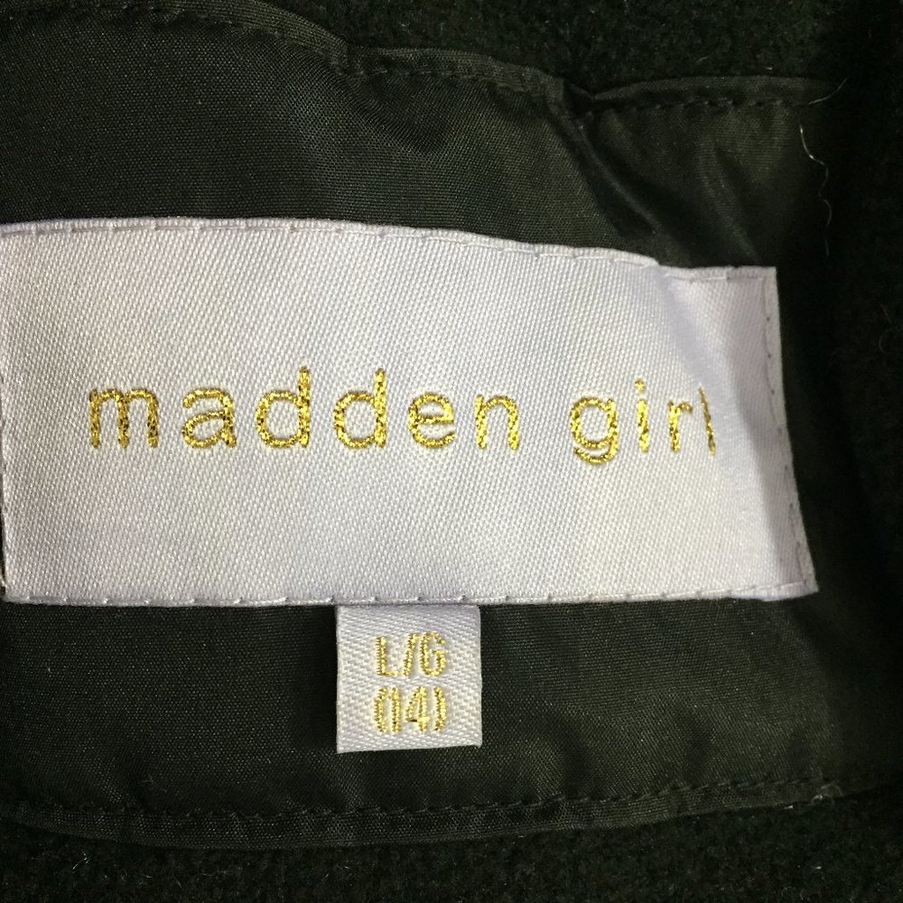 NWOT STEVE MADDEN GIRL Zip Pocket Removeable Fur Hood Parka Coat Jacket - Picture 2 of 14